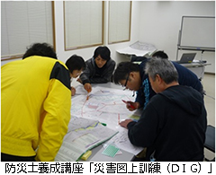 防災士養成講座「災害図上訓練（ＤＩＧ）」